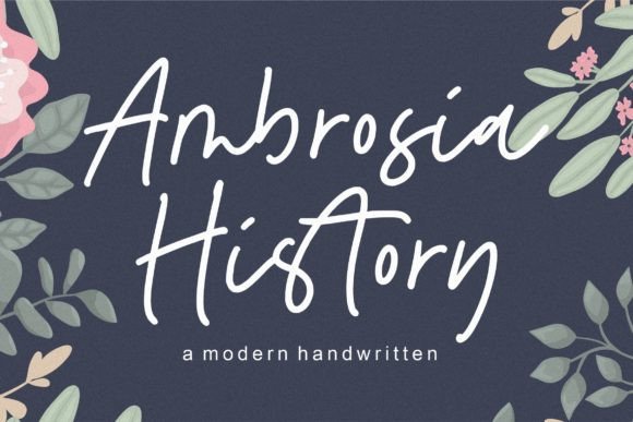 Ambrosia History: A Handwritten Font That Elevates Small Business Branding