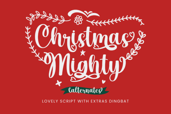 Christmas Mighty Font for Romantic Web Design