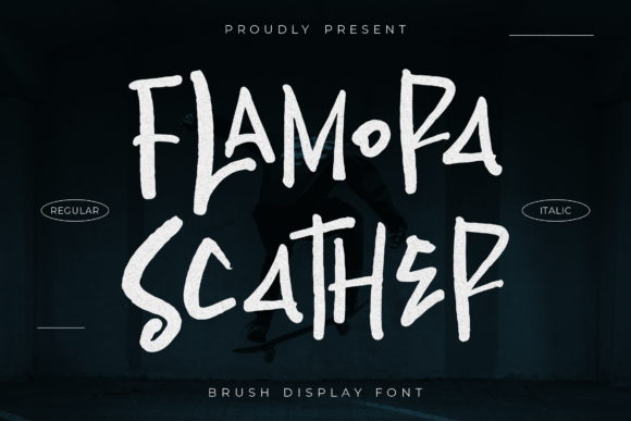Flamora Scather: A Brush Font for Digital Campaigns