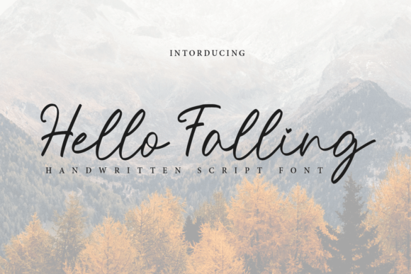 Hello Falling Font: Modern Handwritten Style for Crafters