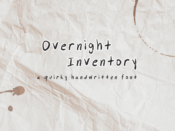 Overnight Inventory Font: A Handwritten Typeface for Branding