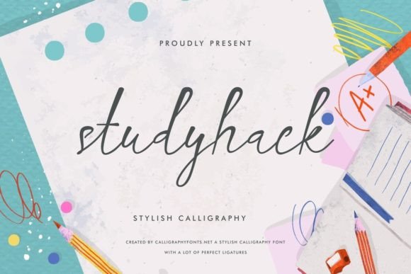 Studyhack Font: Elegant Calligraphy for Digital Campaigns