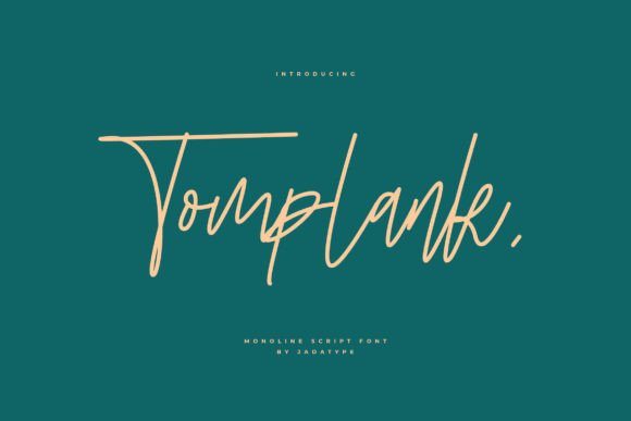 Tomplank: A Script Font That Elevates Small Business Branding