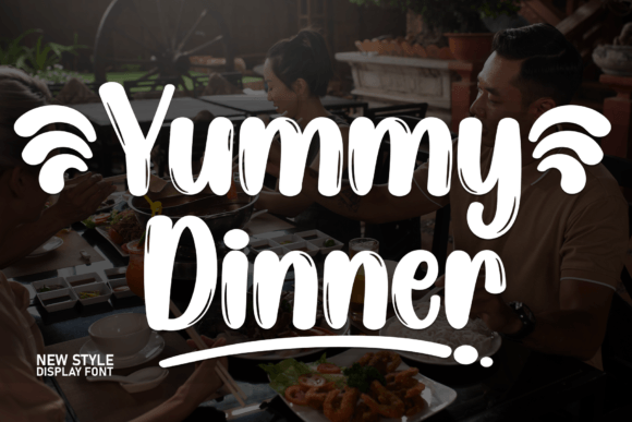 Yummy Dinner Font: Sweet Handwritten Style for Campaigns